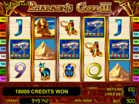 Онлайн игровой автомат Pharaoh's Gold 3 - игра Золото Фараона